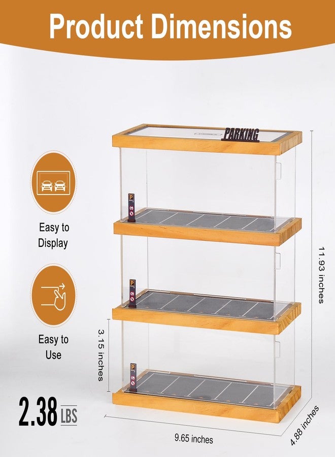 cxiiuui 1/64 Scale Display Case 3-Tiers Diecast Car Garage Display Case 15 Parking Space Model Car Show Case with Acrylic Cover - Image 2
